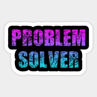 Problem Solver Math Teacher pink and blue Sticker